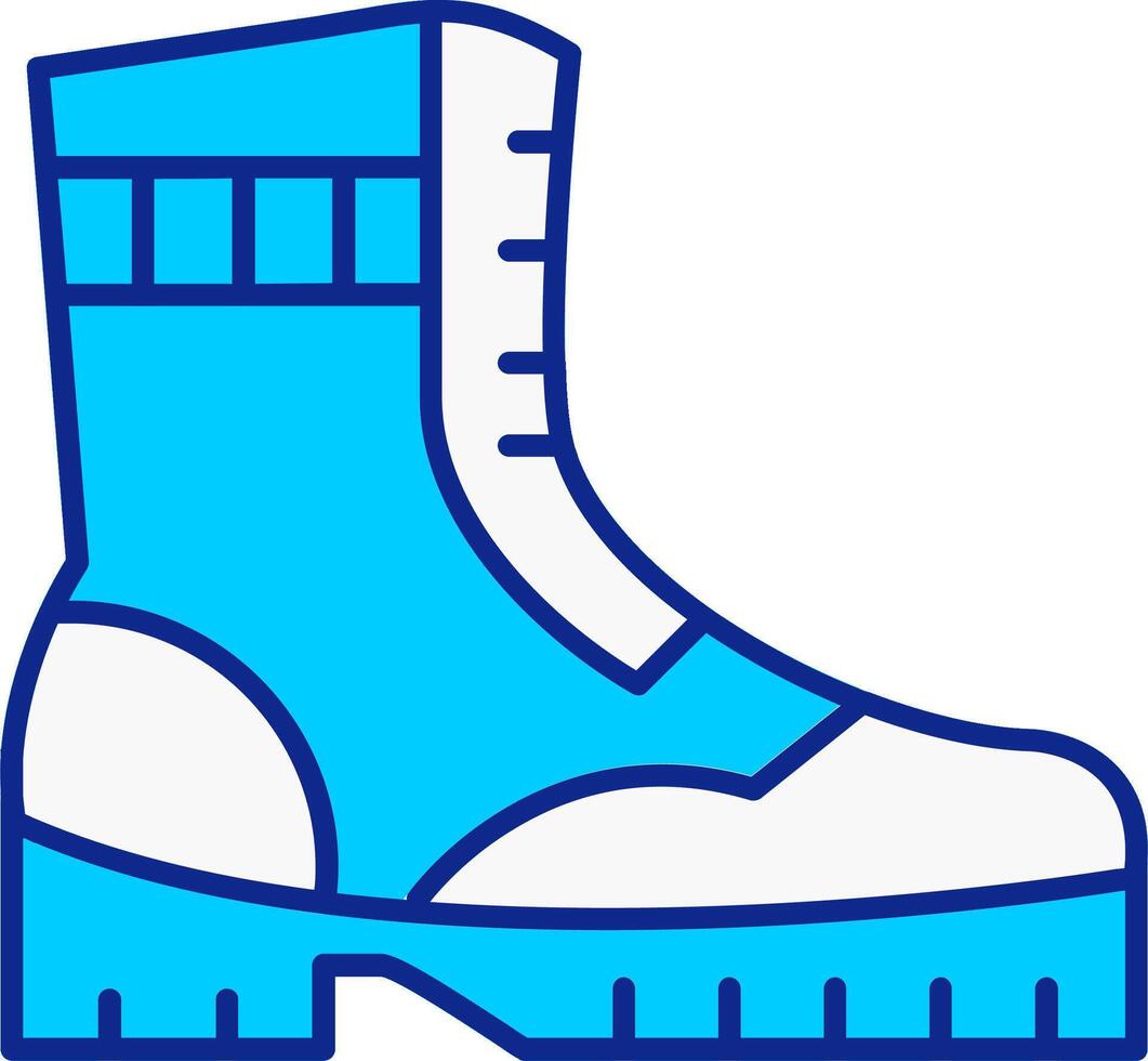 Boot Blue Filled Icon vector