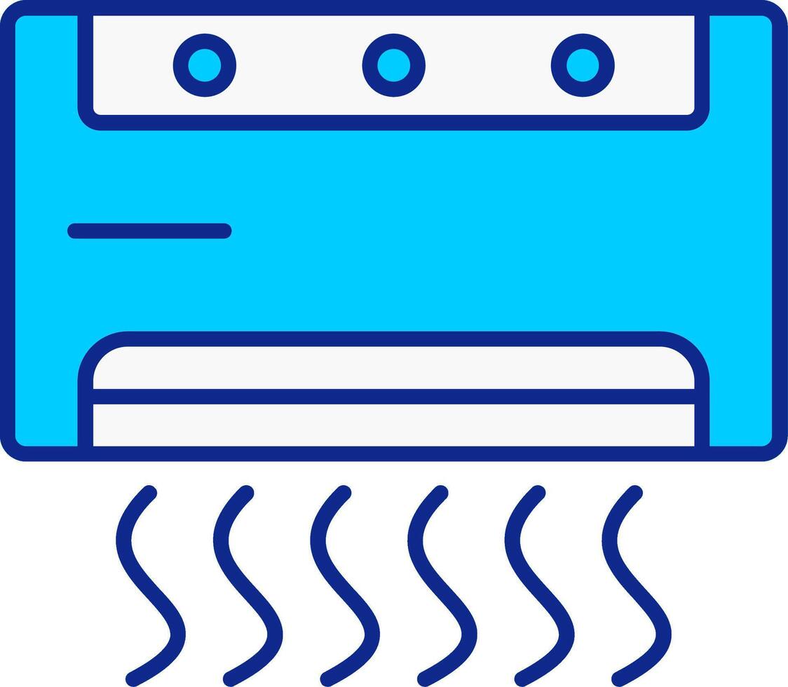 Air Conditioner Blue Filled Icon vector