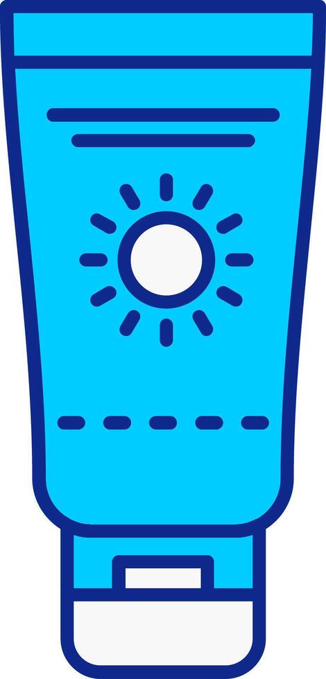 Sunscreen Blue Filled Icon vector