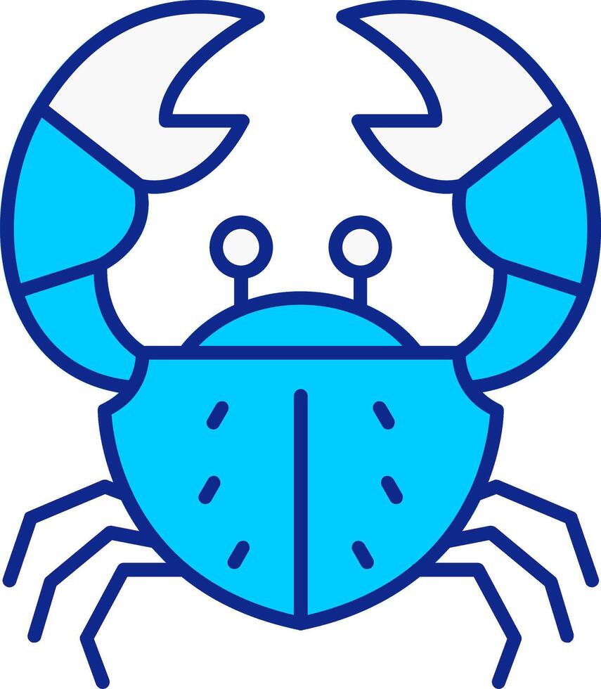 Crab Blue Filled Icon vector