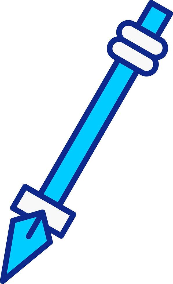 Spear Blue Filled Icon vector