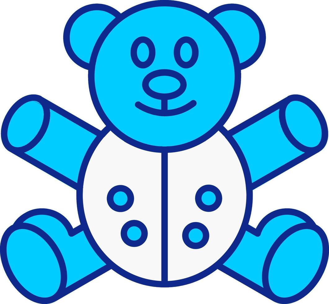 Bear Blue Filled Icon vector