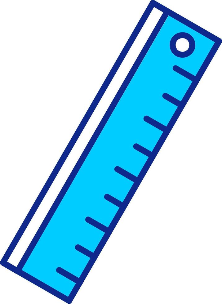 Ruler Blue Filled Icon vector