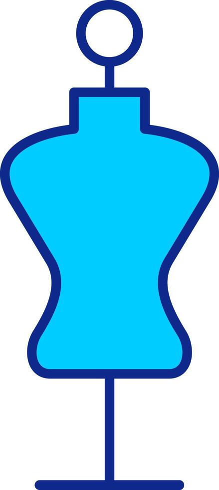 maniquí azul lleno icono vector