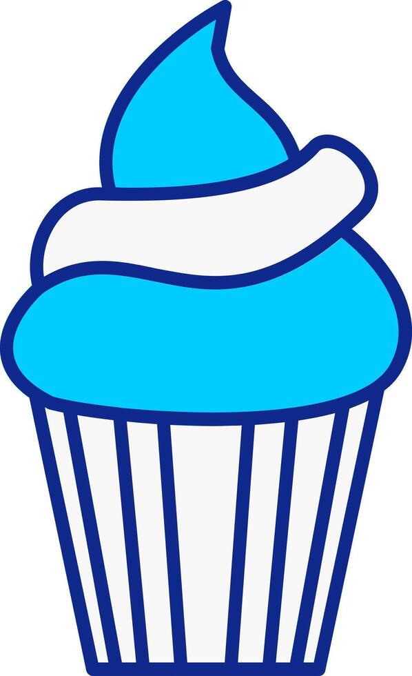 Cupcake Blue Filled Icon vector