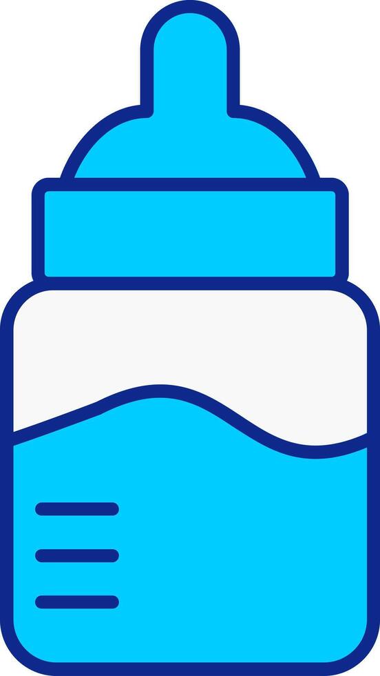 Baby Bottle Blue Filled Icon vector