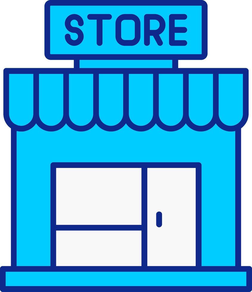 Tienda azul lleno icono vector