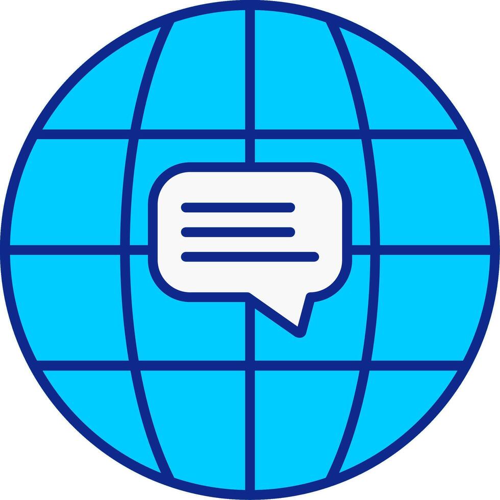 World Wide Blue Filled Icon vector