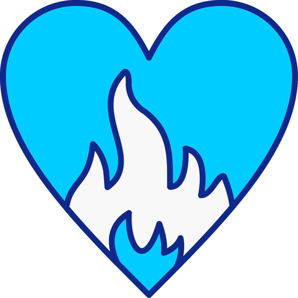 Passion Blue Filled Icon vector