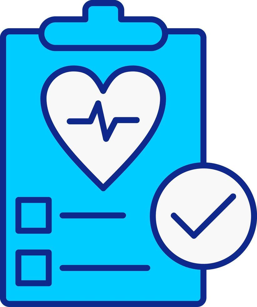 Health Check Blue Filled Icon vector
