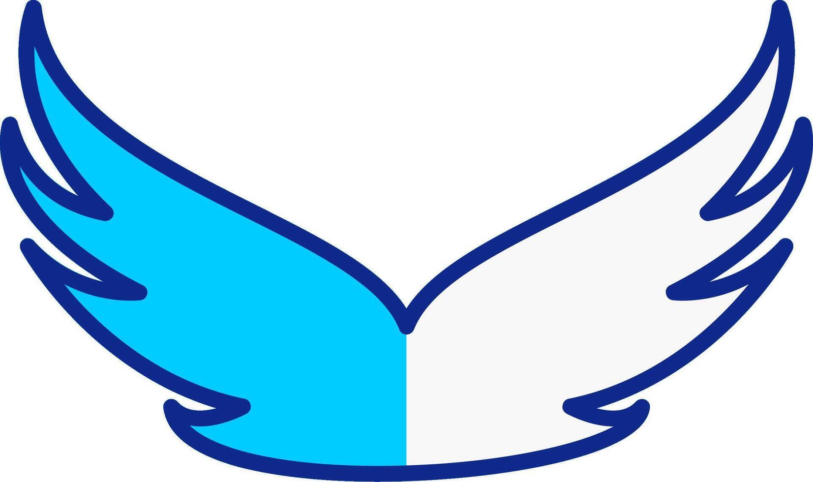 Wings Blue Filled Icon vector