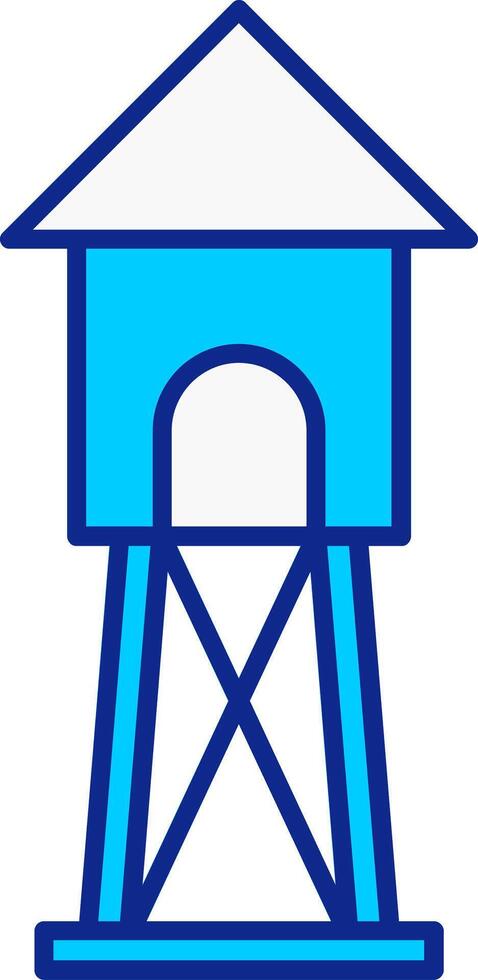 Watchtower Blue Filled Icon vector