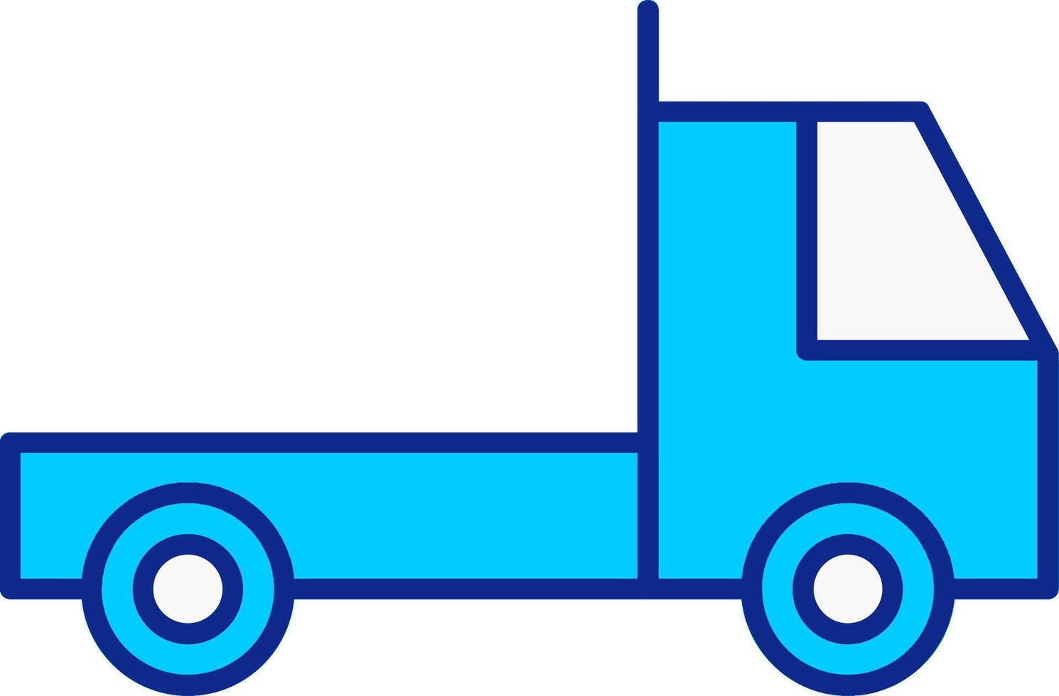 Lorry Blue Filled Icon vector