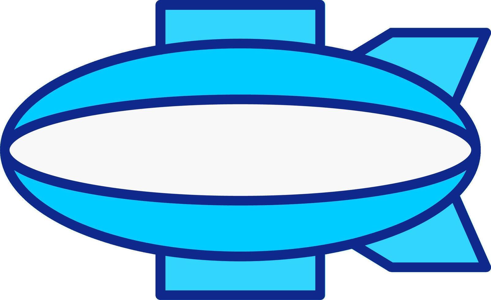 Blimp Blue Filled Icon vector