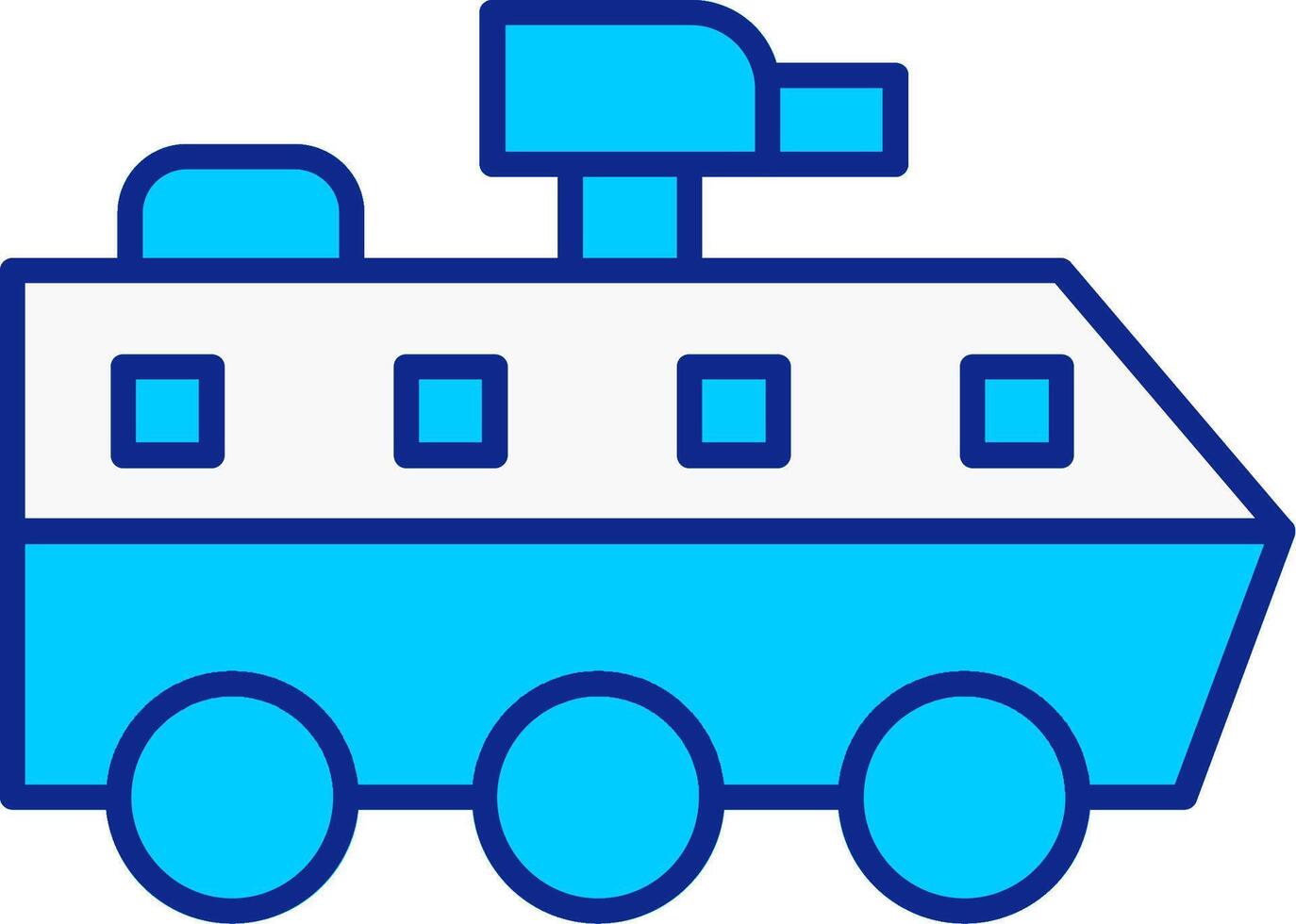 Armoured Van Blue Filled Icon vector