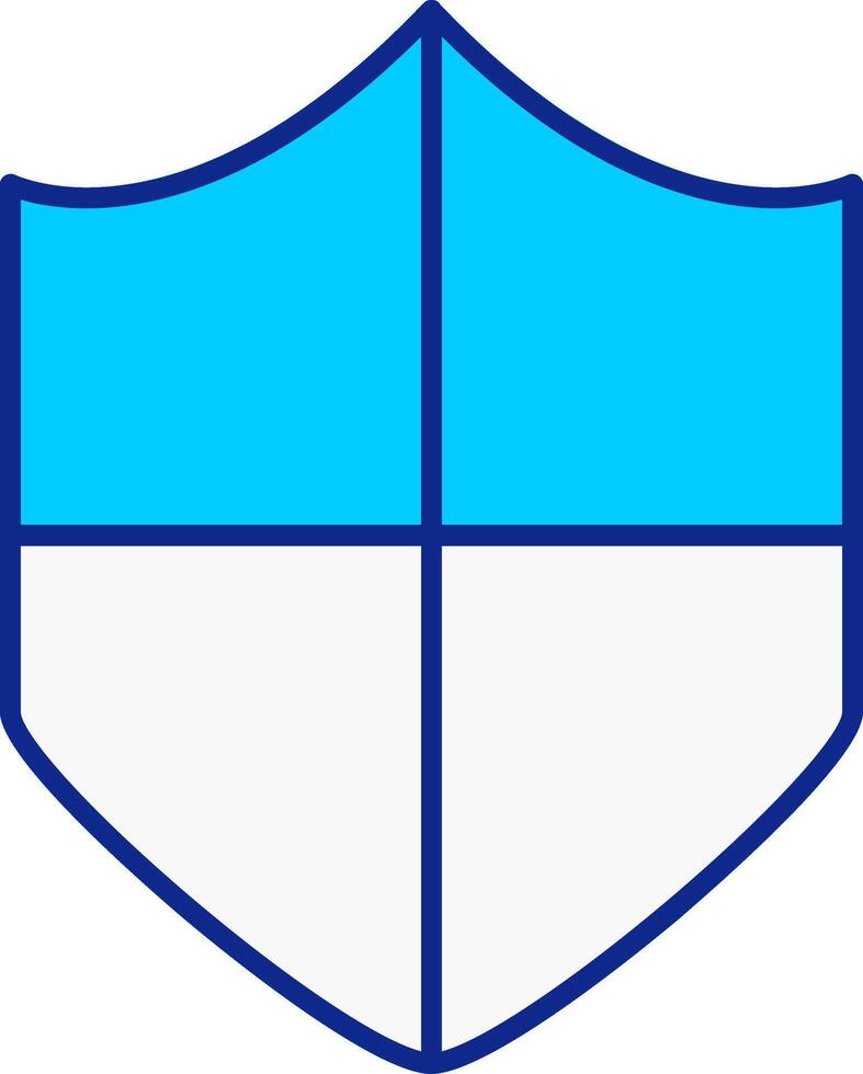 Shield Blue Filled Icon vector