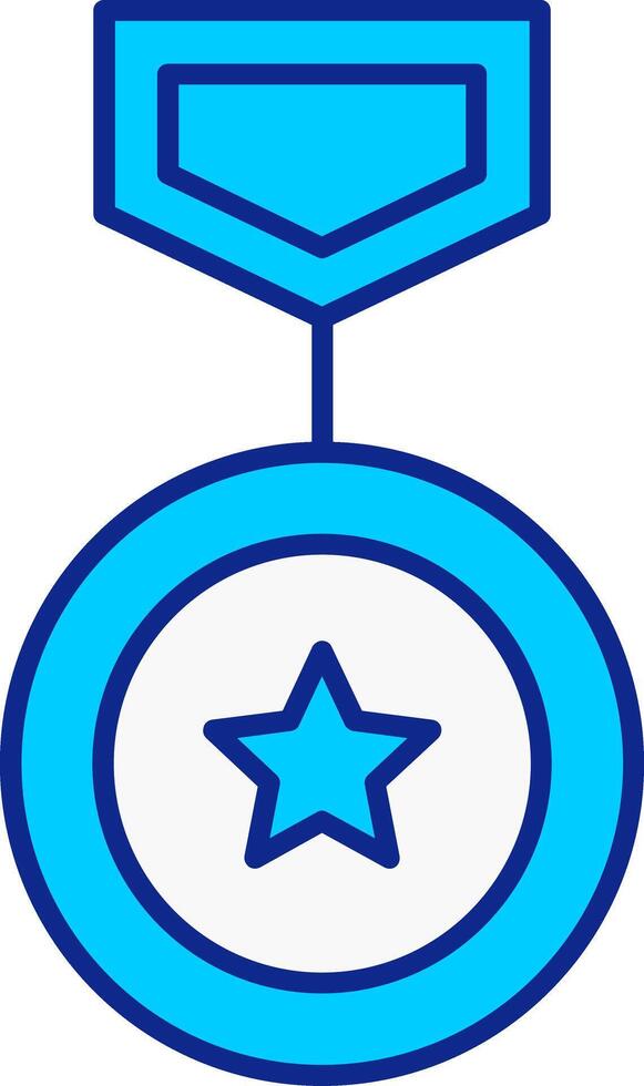 Winning Blue Filled Icon vector