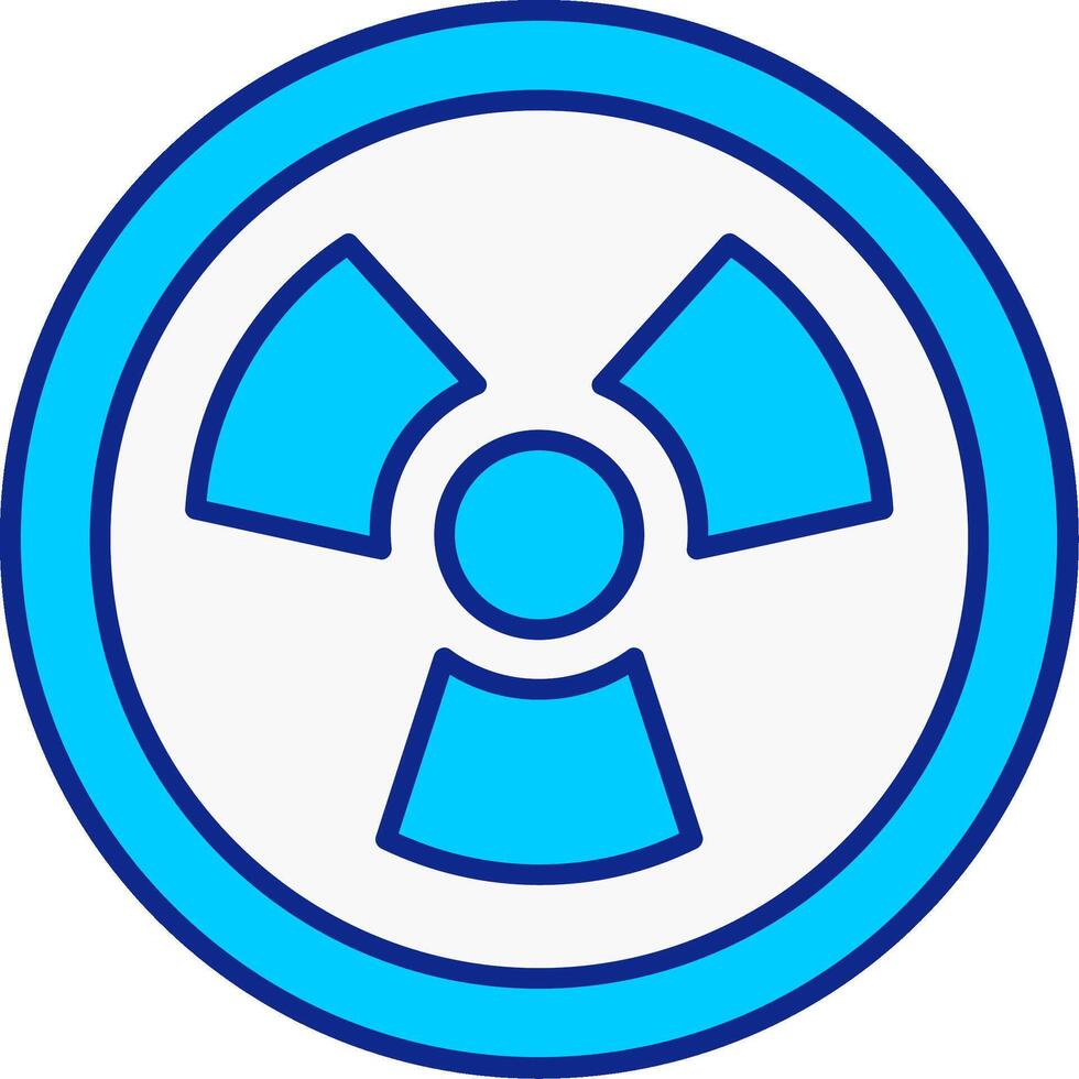 nuclear azul lleno icono vector