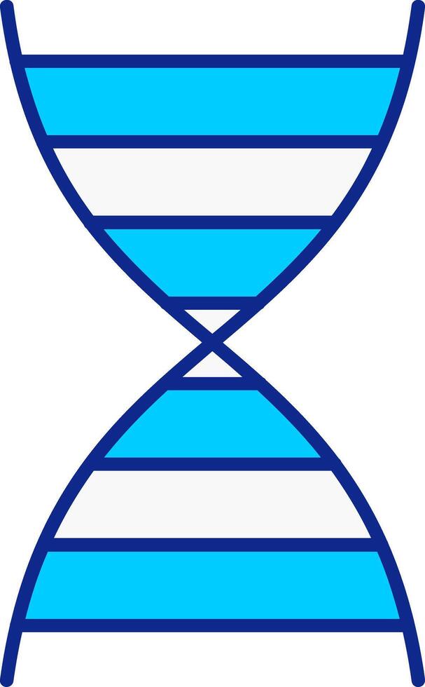 DNA Blue Filled Icon vector