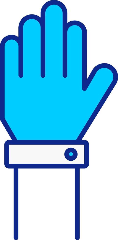 Raise Hand Blue Filled Icon vector