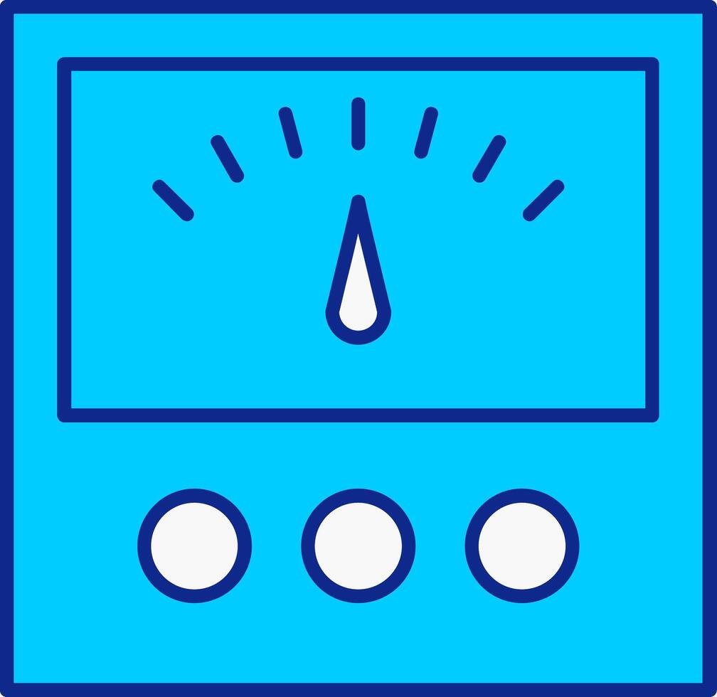 Voltage Indicator Blue Filled Icon vector