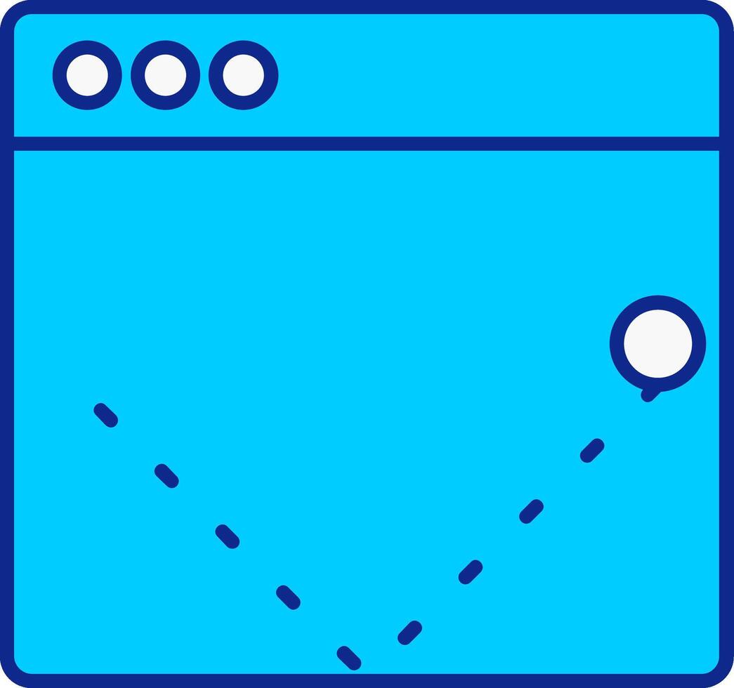 Bounce Rate Blue Filled Icon vector