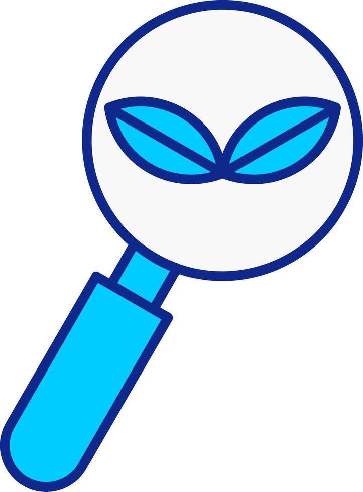 Organic Search Blue Filled Icon vector