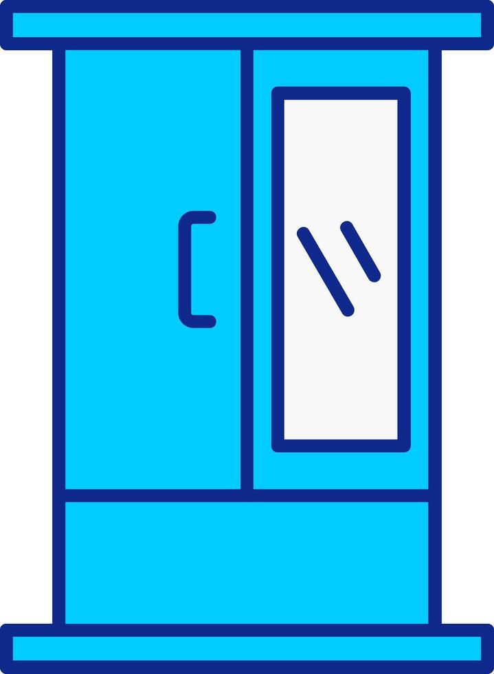 Cabinet Blue Filled Icon vector