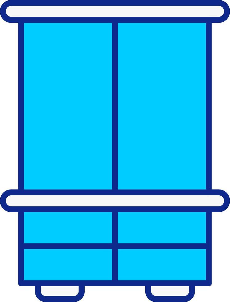 Wardrobe Blue Filled Icon vector