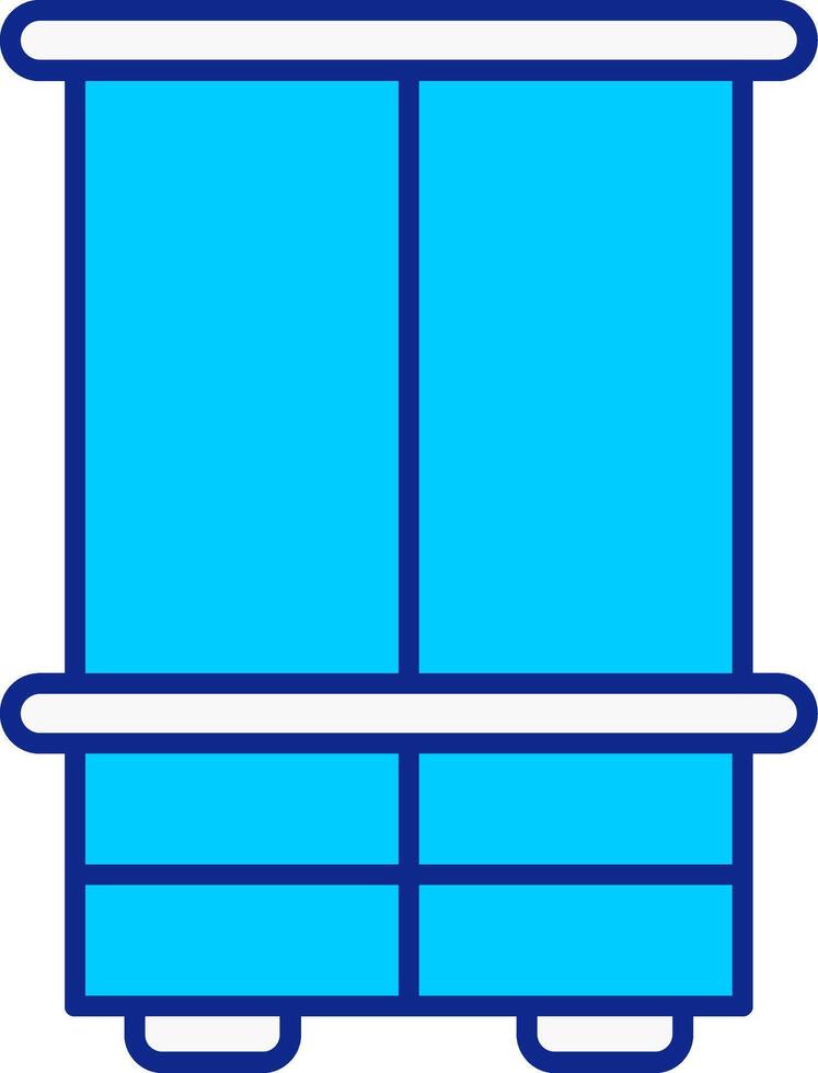 Wardrobe Blue Filled Icon vector