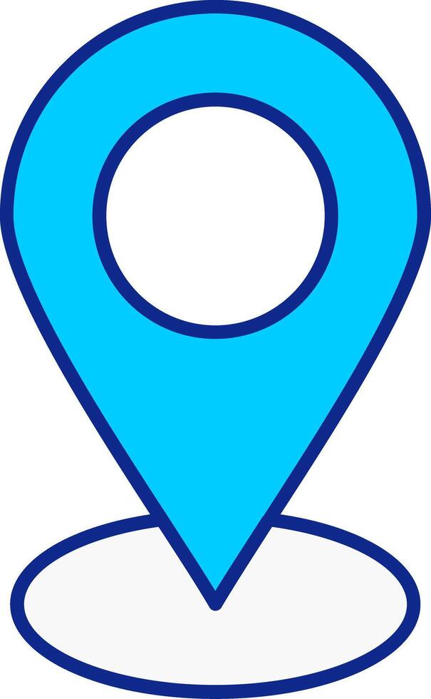 Location Blue Filled Icon vector