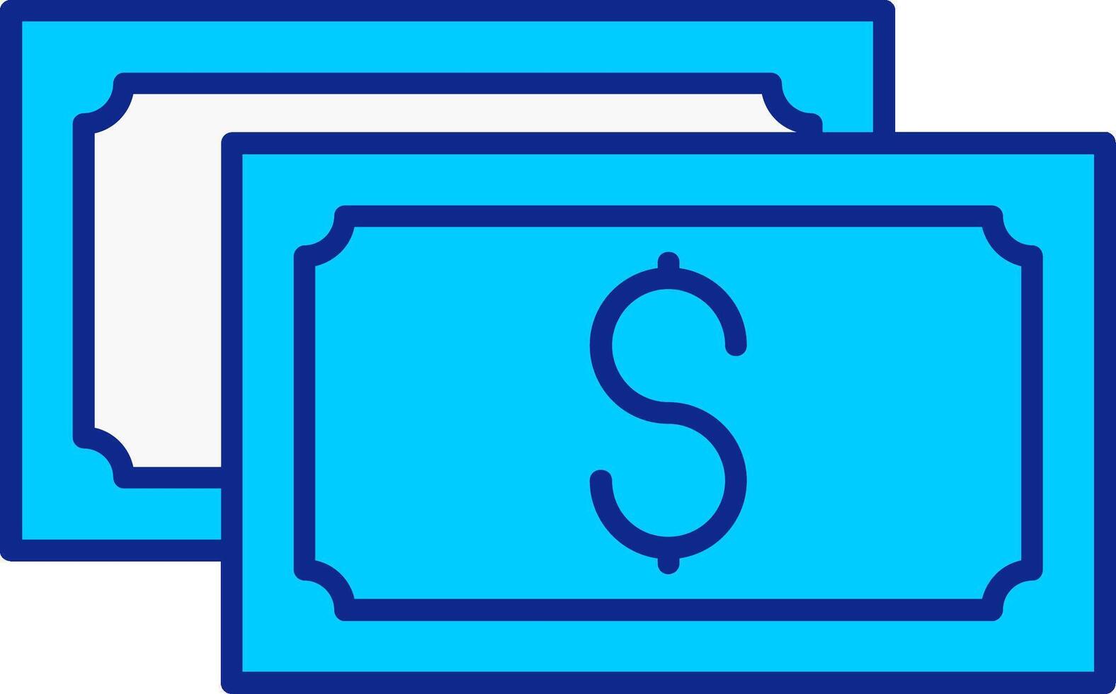 Dollar Currency Blue Filled Icon vector