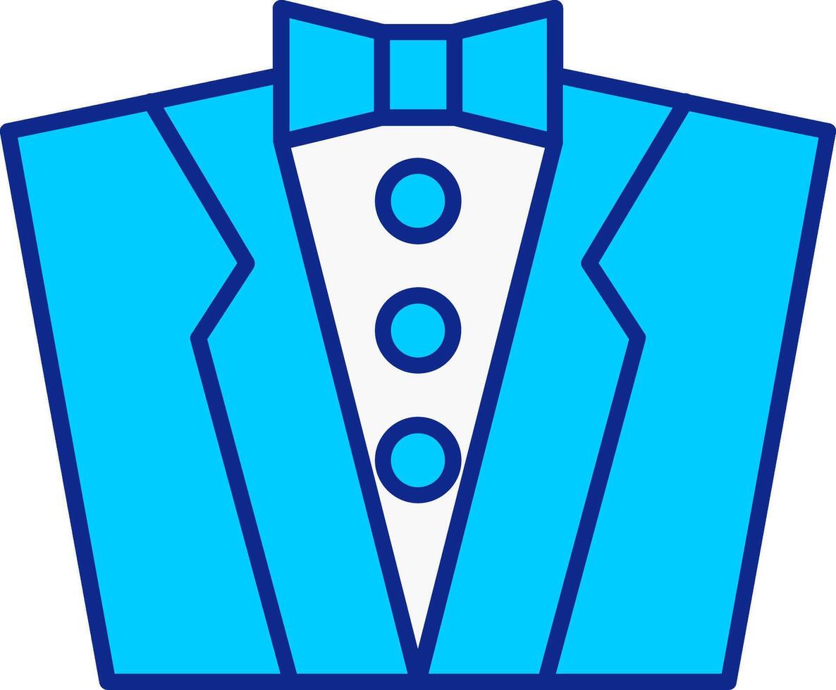 Groom Dress Blue Filled Icon vector