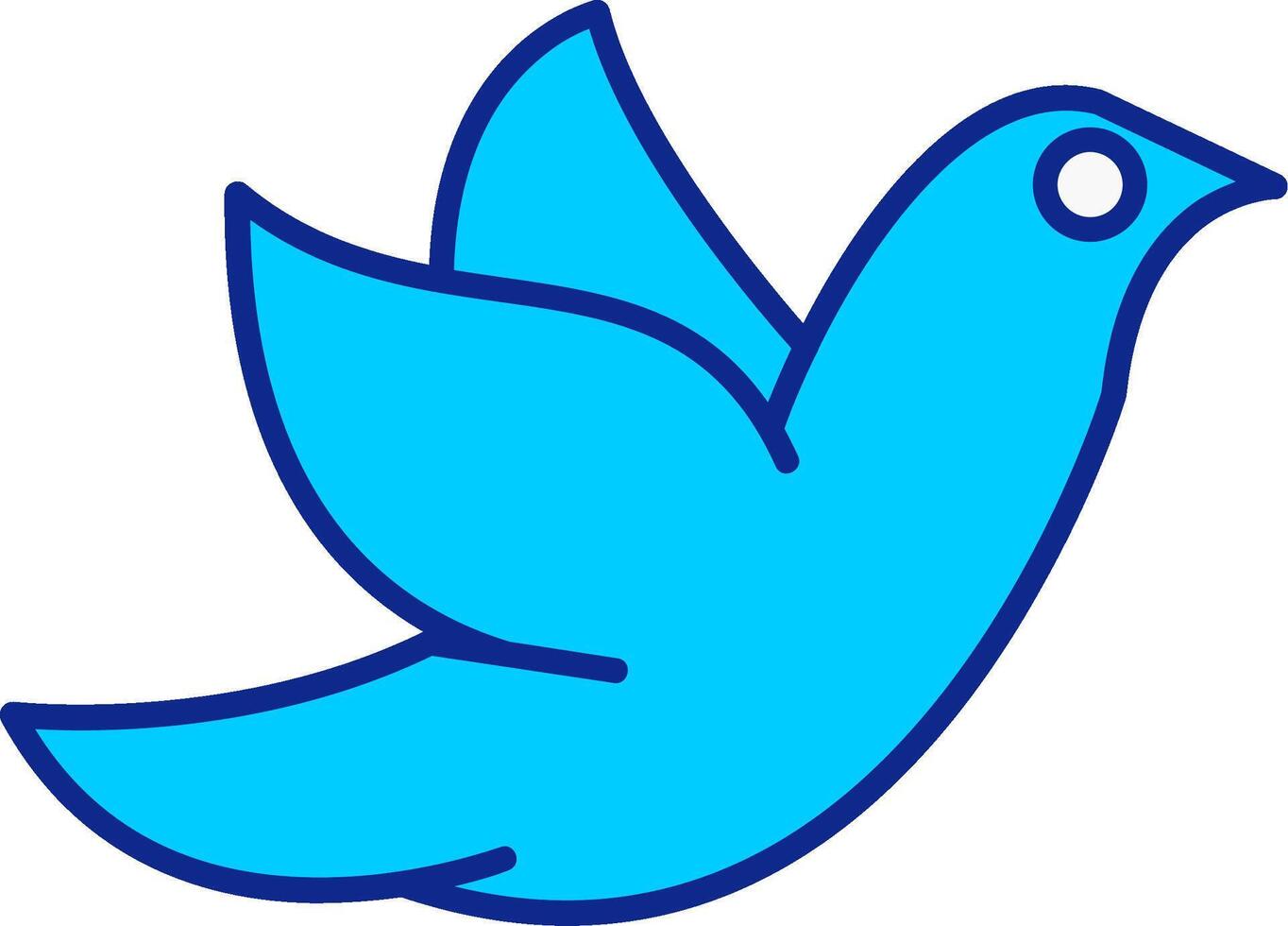 Dove Blue Filled Icon vector