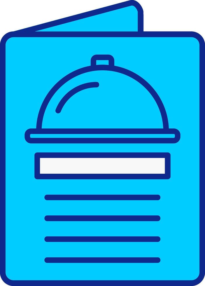 Menu Blue Filled Icon vector