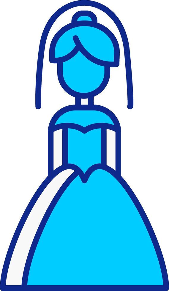 Bride Blue Filled Icon vector