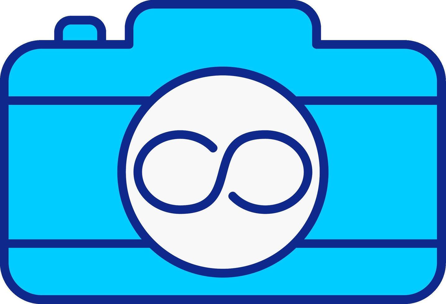 Infinity Blue Filled Icon vector