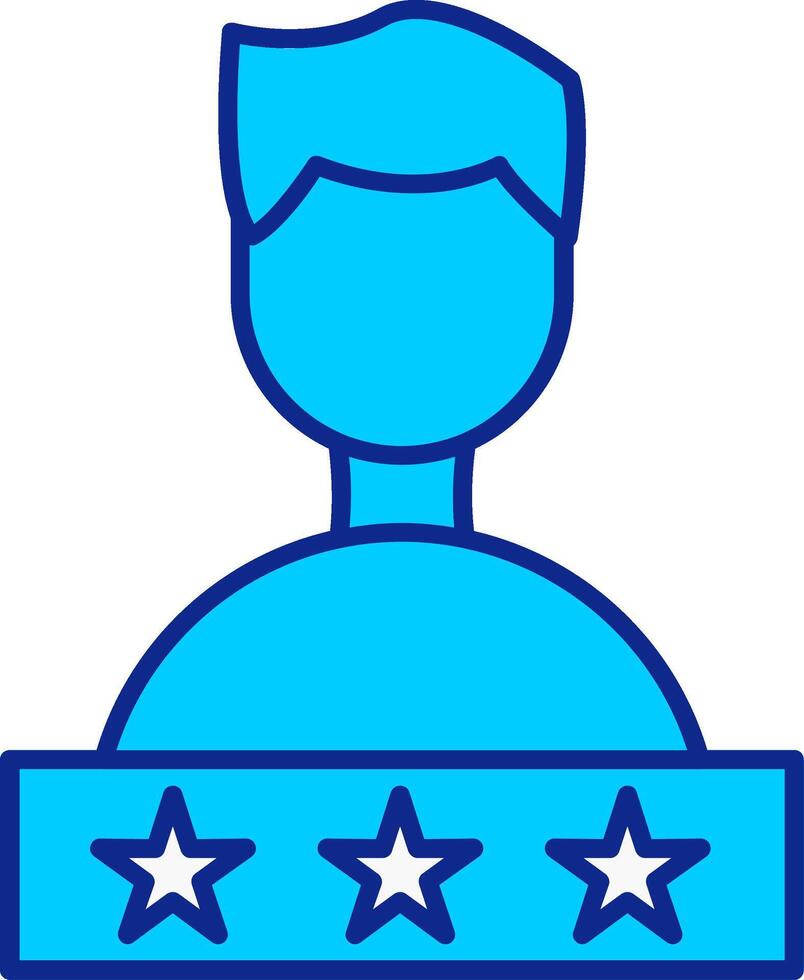 satisfacción azul lleno icono vector