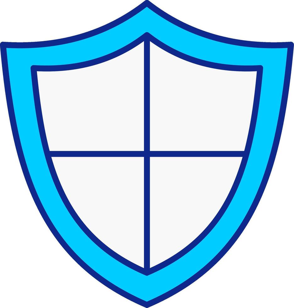 Shield Blue Filled Icon vector
