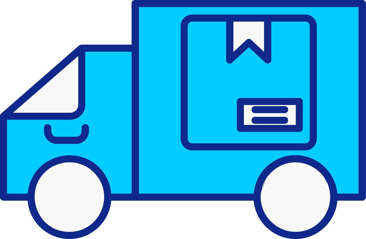 TruckTime Blue Filled Icon vector