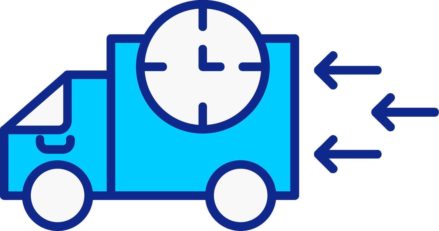 Fast Delivery Blue Filled Icon vector