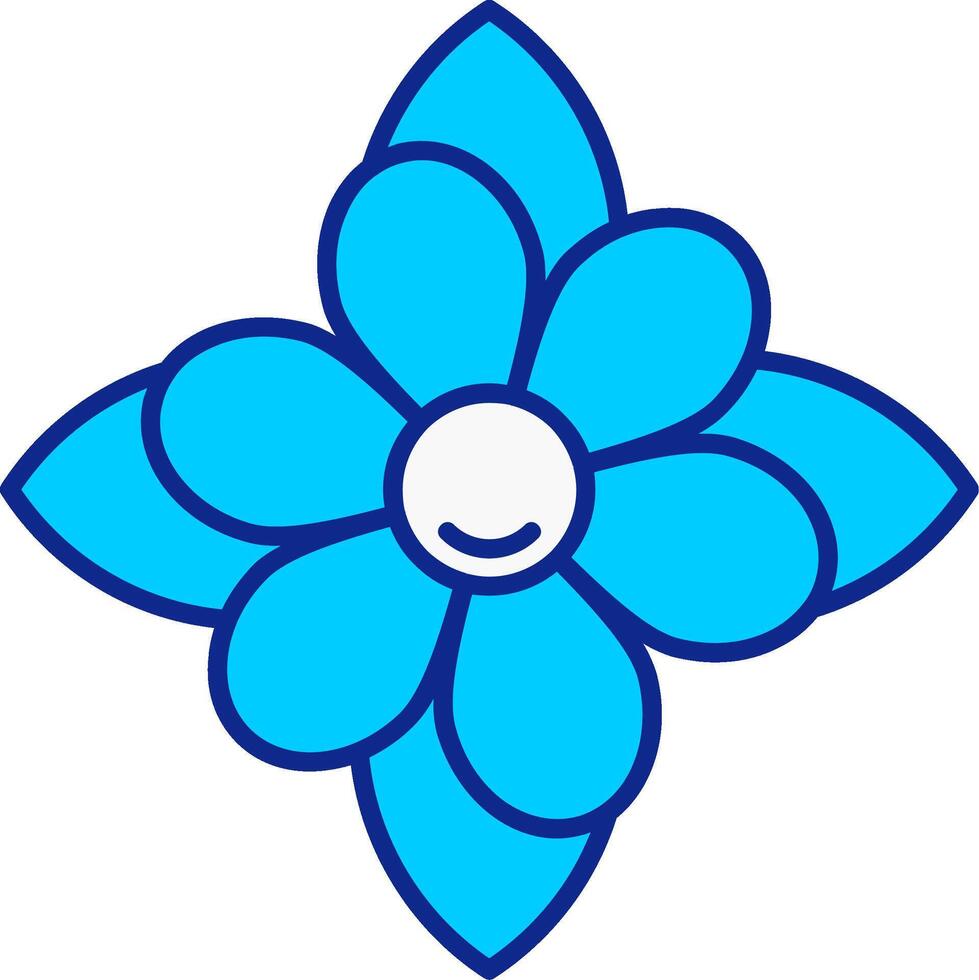 Carnation Blue Filled Icon vector