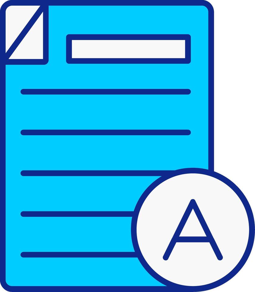Grades Blue Filled Icon vector
