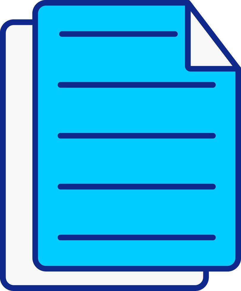 File Blue Filled Icon vector