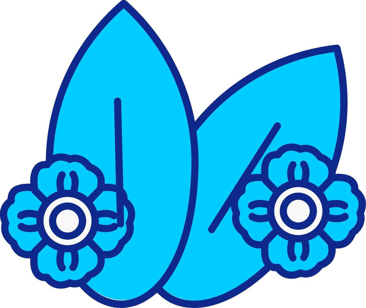 euforbio azul lleno icono vector