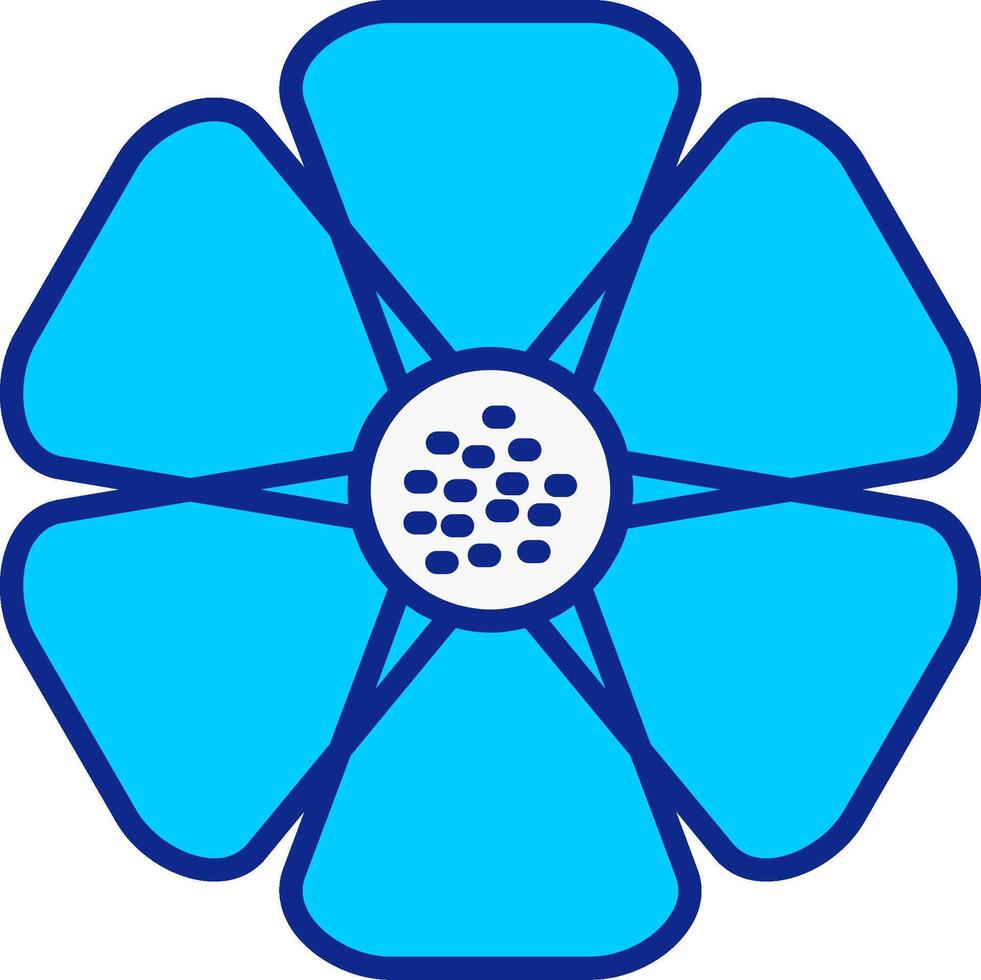 Hibiscus Blue Filled Icon vector