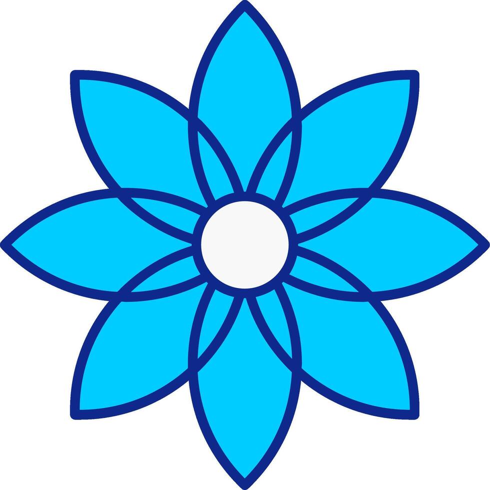 Dandelion Blue Filled Icon vector