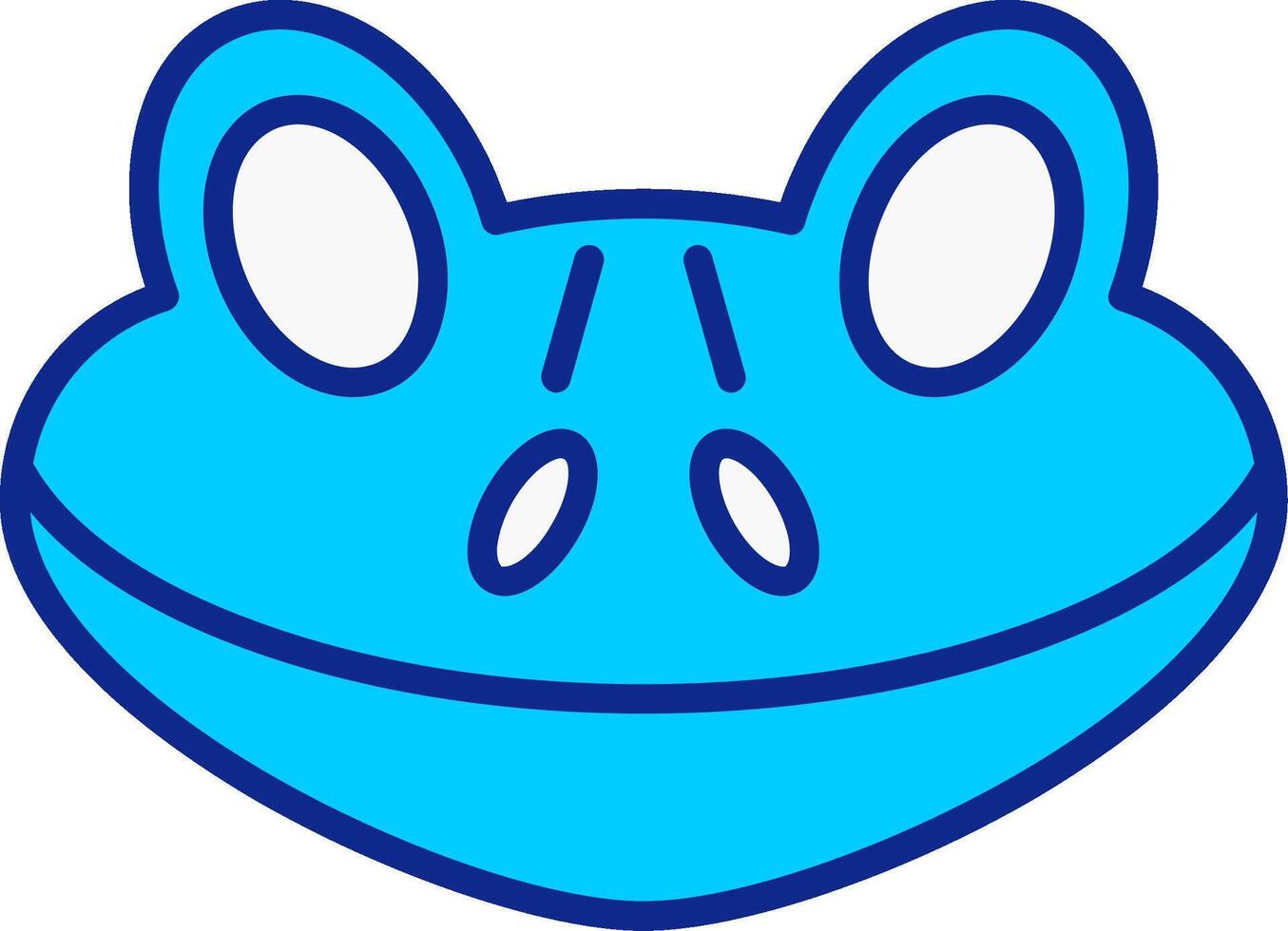 Frog Blue Filled Icon vector