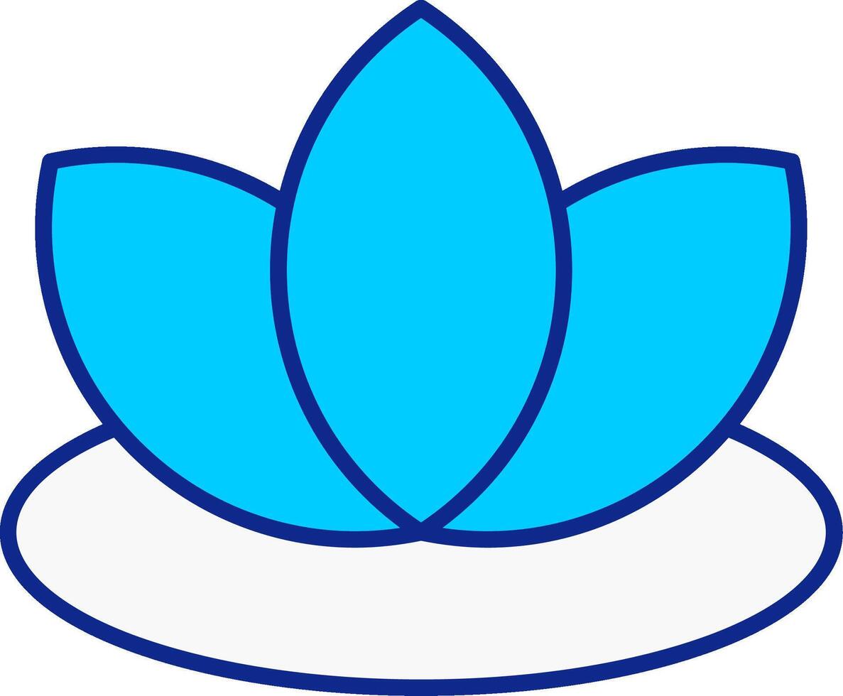 Lotus Blue Filled Icon vector