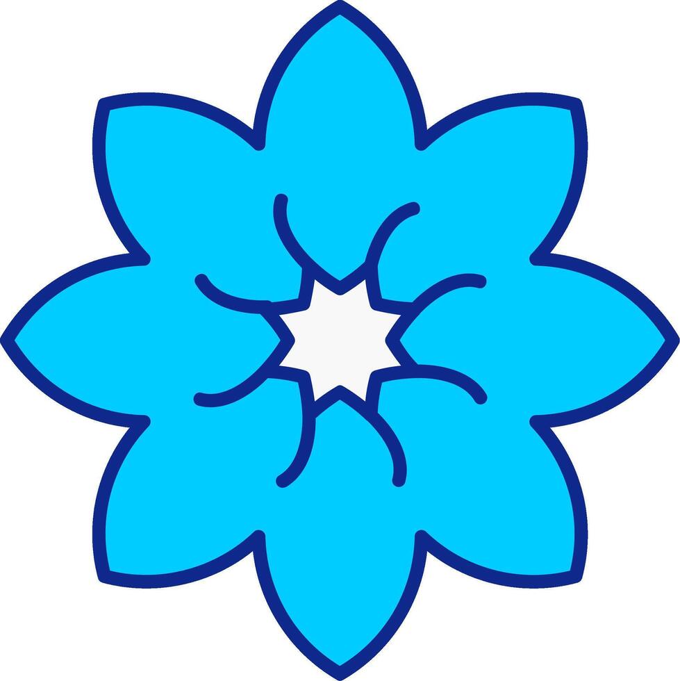 Amaryllis Blue Filled Icon vector